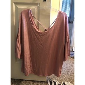 Pink with black polka dots half sleeve shirt